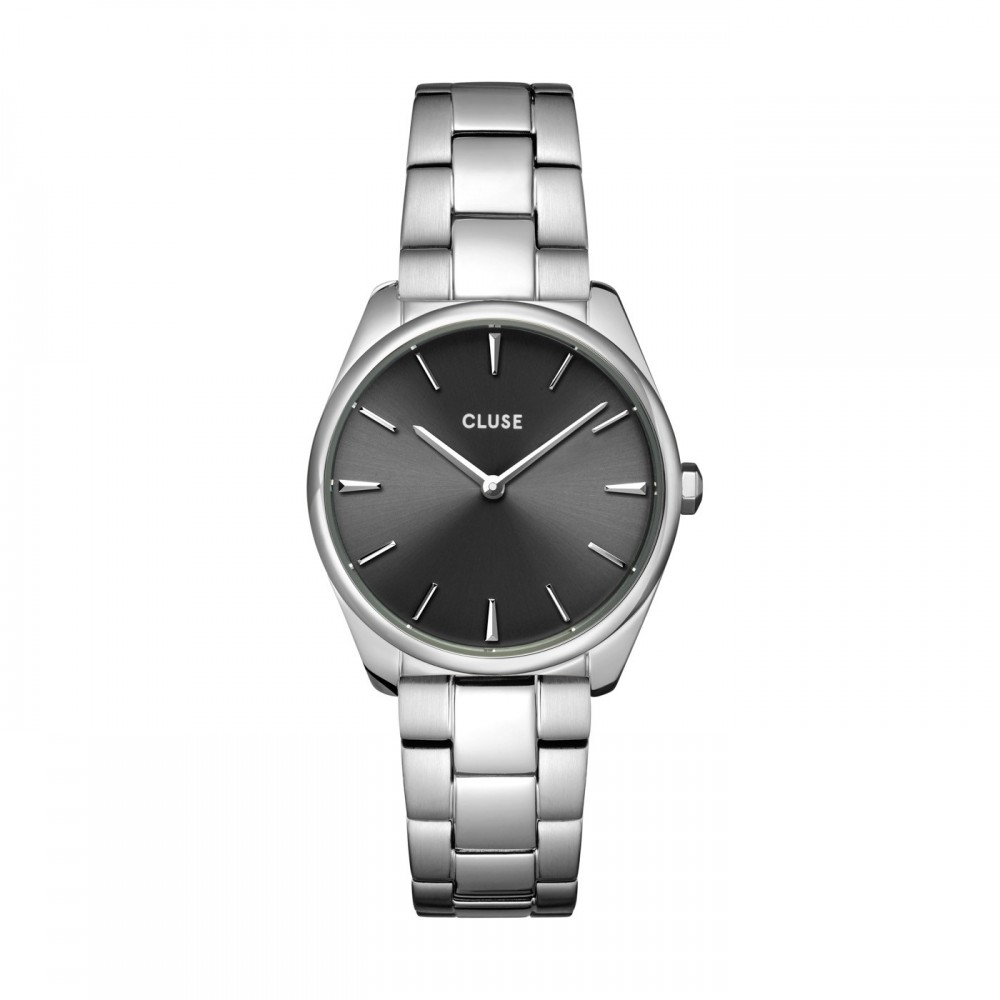 Montre Femme Cluse Féroce Petite Steel Dark Grey, Silver Colour noir CW11202