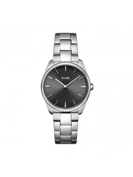 Montre Femme Cluse Féroce Petite Steel Dark Grey, Silver Colour noir CW11202