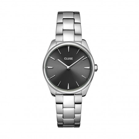 Montre Femme Cluse Féroce Petite Steel Dark Grey, Silver Colour noir CW11202