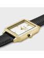 Montre Femme Cluse Fluette Leather Black Lizard, Gold Colour blanc CW11504