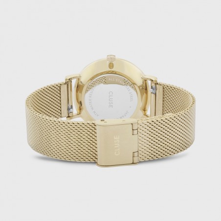 Montre Femme Cluse Minuit cadran blanc, Bracelet acier or - CW0101203007