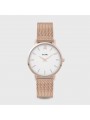 Montre Femme Cluse Minuit cadran blanc, bracelet or rose - CW0101203001