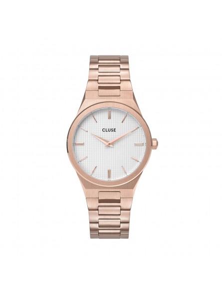 Montre Femme Cluse modèle Vigoureux, style minimaliste blanc CW0101210001