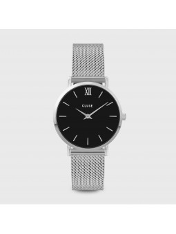 Montre Femme Cluse style minimaliste au cadran rond noir CW0101203005