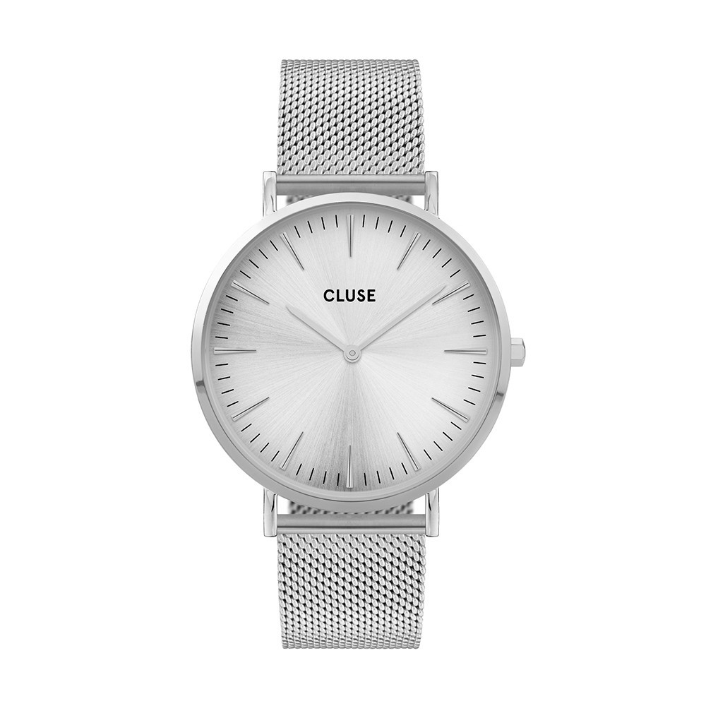 Montre Femme Cluse style minimaliste au cadran rond gris CW0101201013