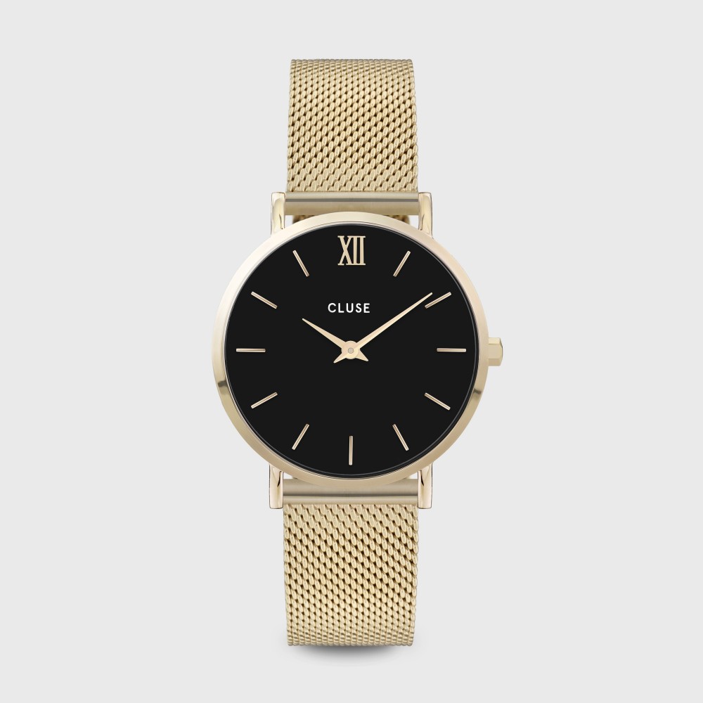 Montre Femme Cluse style minimaliste au cadran rond noir CW0101203017