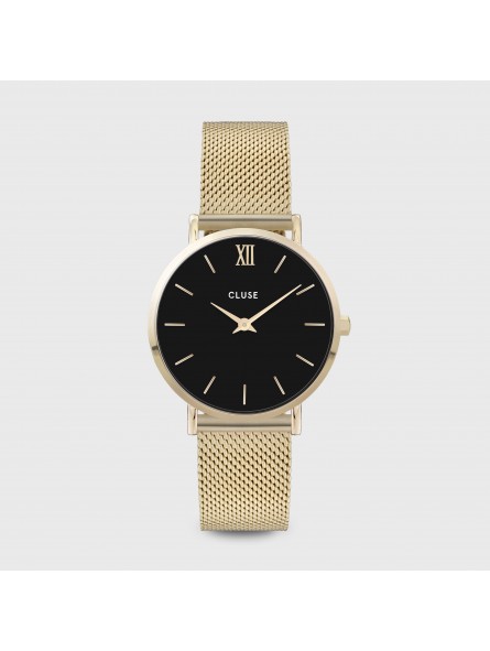 Montre Femme Cluse style minimaliste au cadran rond noir CW0101203017