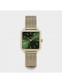 Montre Femme Cluse style minimaliste au cadran carré vert CW0101207013