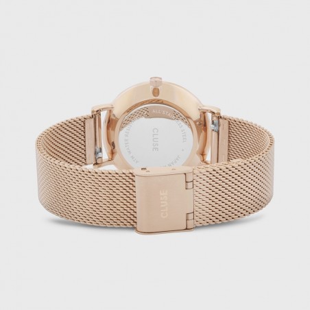 Montre Femme Cluse style minimaliste au cadran Rond noir CW0101203003