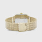 Montre Femme Cluse Tétragone cadran blanc, Bracelet acier or - CW0101207002