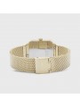 Montre Femme Cluse Tétragone cadran blanc, bracelet acier or - CW0101207002