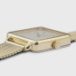 Montre Femme Cluse Tétragone cadran blanc, Bracelet acier or - CW0101207002