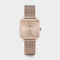 Montre Femme Cluse tétragone cadran doré Rose, Bracelet acier, doré Rose - CW0101207009 Montre Femme Cluse tétragone cadran doré Rose, Bracelet acier, doré Rose - CW0101207009