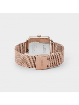 Montre Femme Cluse tétragone cadran doré Rose, Bracelet acier, doré Rose - CW0101207009