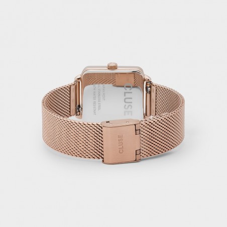 Montre Femme Cluse tétragone cadran doré Rose, Bracelet acier, doré Rose - CW0101207009