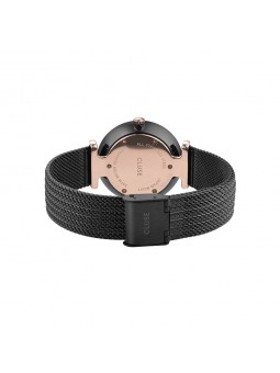 Montre Femme Cluse Triomphe cadran noir, bracelet acier noir - CW0101208004