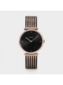 Montre Femme Cluse Triomphe cadran noir, bracelet noir, or rose - CW0101208005