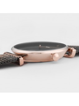 Montre Femme Cluse Triomphe cadran noir, Bracelet noir, or Rose - CW0101208005
