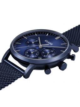 Montre Homme Cluse Aravis Chrono Mesh, Full blue bleu CW21001