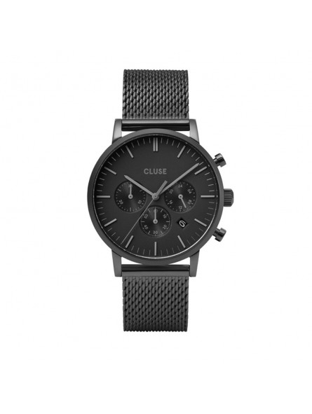 Montre Homme Cluse Aravis full black, bracelet en acier - CW0101502007