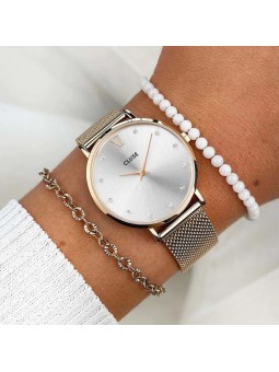 Montre Femme Cluse Minuit Mesh Crystals, Silver, Rose Gold Colour gris CW10205