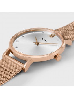 Montre Femme Cluse Minuit Mesh Crystals, Silver, Rose Gold Colour gris CW10205