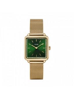 Montre Femme Cluse  La Tétragone Vert Acier Doré Milanais - CG10317