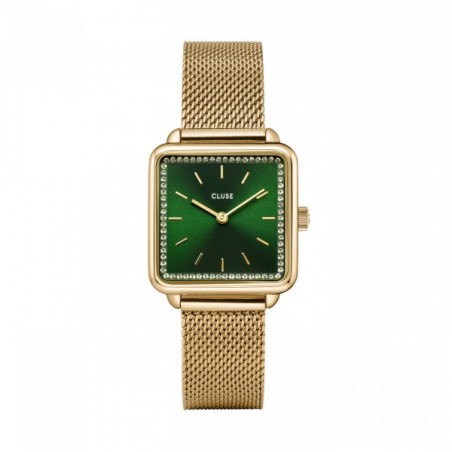 Montre Femme Cluse  La Tétragone Vert Acier Doré Milanais - CG10317