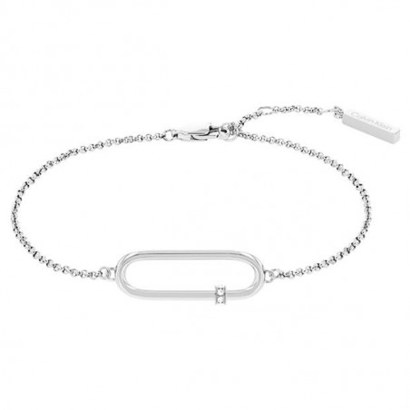 Bracelet Calvin Klein, collection Contemporary Elongated Oval, bijou acier référence 35000183