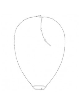 Collier Calvin Klein, collection Contemporary Elongated Oval, bijou acier référence 35000185