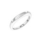Bague Calvin Klein, collection Sculptural Faceted, bijou acier référence 35000187B