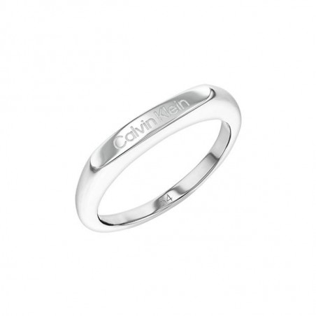 Bague Calvin Klein, collection Sculptural Faceted, bijou acier référence 35000187D