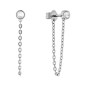 Boucles d'oreilles Calvin Klein, collection Contemporary Linked, bijou acier référence 35000107