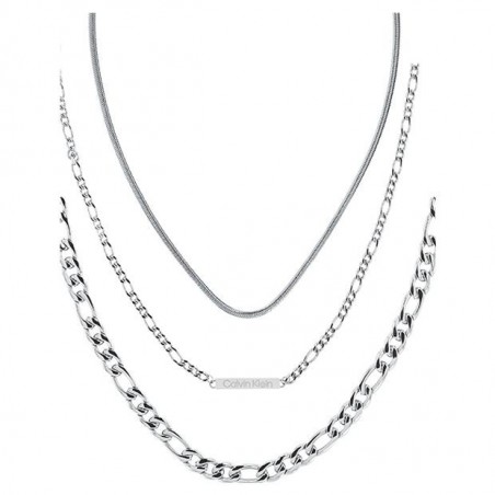 Collier Calvin Klein, collection Contemporary Linked, bijou acier référence 35700002