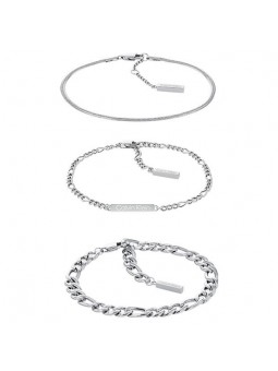 Bracelet Calvin Klein, collection Contemporary Linked, bijou acier référence 35700003
