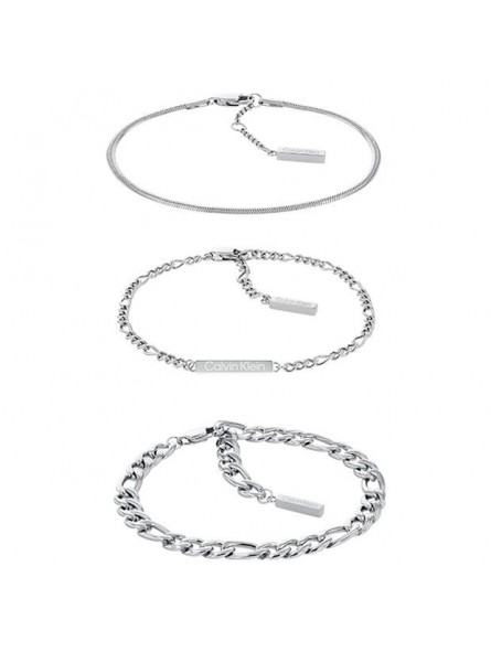 Bracelet Calvin Klein, collection Contemporary Linked, bijou acier référence 35700003
