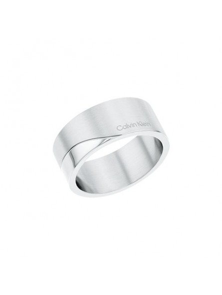 Bague Calvin Klein, collection Timeless Minimal Circular, bijou acier référence 35000198B