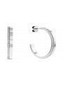 Boucles d'oreilles Calvin Klein, collection Timeless Minimal Linear, bijou acier référence 35000163