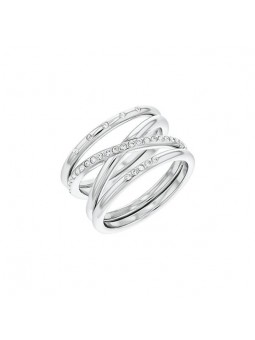 Bague Calvin Klein, collection Timeless Minimal Linear, bijou acier référence 35000203C