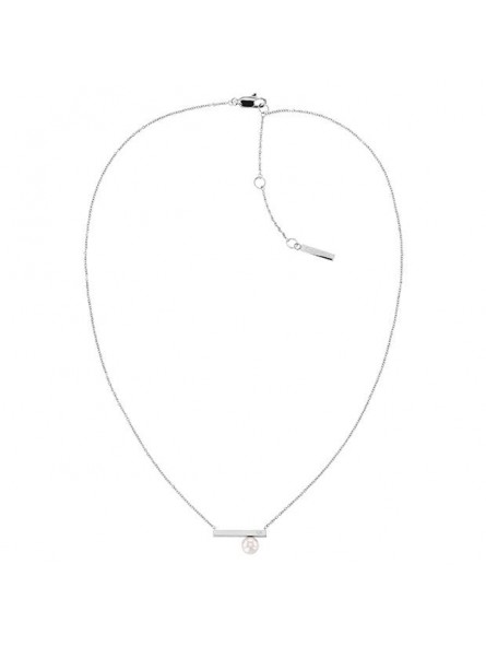 Collier Calvin Klein, collection Timeless Minimal Pearl, bijou acier référence 35000175