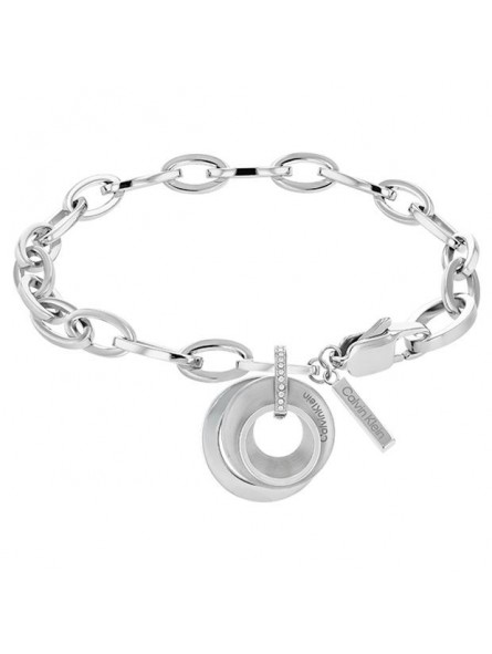 Bracelet Calvin Klein, collection Sculptural Playful Circular Shimmer, bijou acier référence 35000156