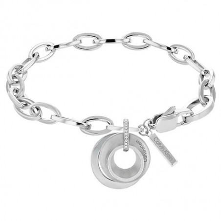 Bracelet Calvin Klein, collection Sculptural Playful Circular Shimmer, bijou acier référence 35000156