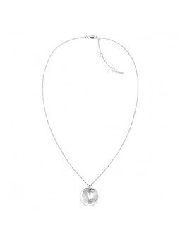 Collier Calvin Klein, collection Sculptural Playful Circular Shimmer, bijou acier référence 35000157