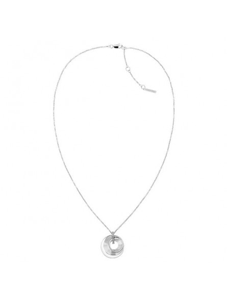 Collier Calvin Klein, collection Sculptural Playful Circular Shimmer, bijou acier référence 35000157