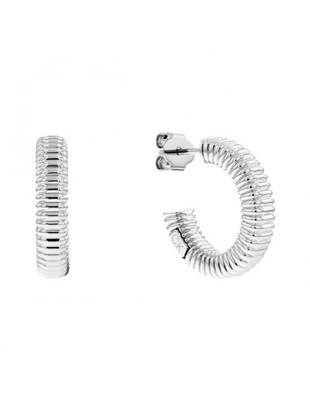 Boucles d'oreilles Calvin Klein, collection Contemporary Playful Repetition, bijou acier référence 35000031