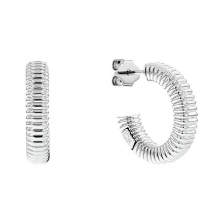 Boucles d'oreilles Calvin Klein, collection Contemporary Playful Repetition, bijou acier référence 35000031