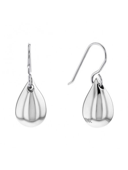 Boucles d'oreilles Calvin Klein, collection Sculptural Sculptured Drops, bijou acier référence 35000073