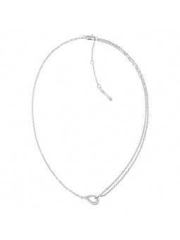 Collier Calvin Klein, collection Sculptural Sculptured Drops, bijou acier référence 35000080