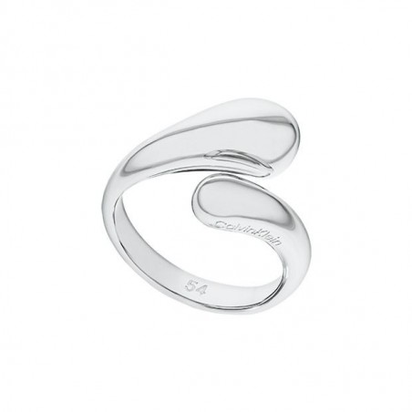 Bague Calvin Klein, collection Sculptural Sculptured Drops, bijou acier référence 35000192C