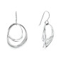 Boucles d'oreilles Calvin Klein, collection Sculptural Warped Rings, bijou acier référence 35000004